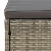 vidaXL 4 Piece Garden Lounge Set with Cushions Grey Poly Rattan