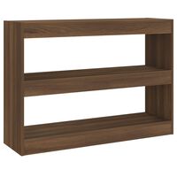 vidaXL Book Cabinet/Room Divider Brown Oak 100x30x72 cm