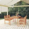 vidaXL 4 Piece Garden Dining Set Solid Wood Teak