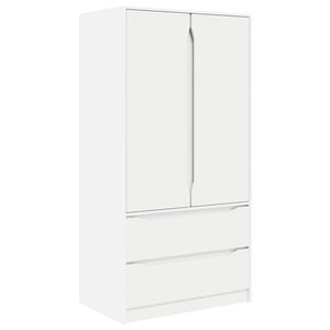 vidaXL Wardrobe with Drawer White 79.5 x 49 x 156 cm Engineered Wood
