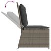 vidaXL Garden Bench with Cushion Grey Poly rattan