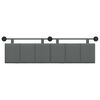 vidaXL Hanging Headboard Wall-mounted Dark Grey 170 x 55 x 5 cm Fabric