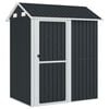 vidaXL Garden Shed Anthracite 192x152,5x237 cm Galvanised Steel