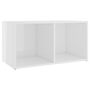 vidaXL TV Cabinet High Gloss White 72x35x36,5 cm Engineered Wood