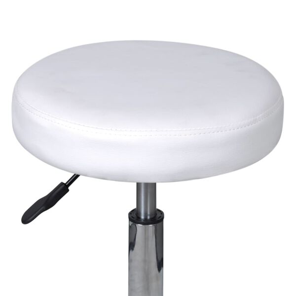 vidaXL Office Stools 2 pcs White 35.5x84 cm Faux Leather
