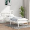 vidaXL Bed Frame without Mattress White Solid Wood 90x190 cm Single Single