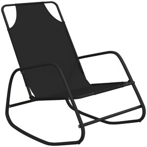 vidaXL Sun Lounger | Black | Powder-coated steel, textilene | Medium