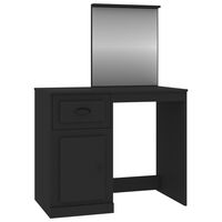 vidaXL Dressing Table with Mirror Black 90x50x132.5 cm Engineered Wood