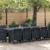vidaXL Garden Dining Set 13 pcs Anthracite Plastic