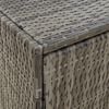 vidaXL Garden Storage Cabinet Grey 59x40x180 cm Poly Rattan