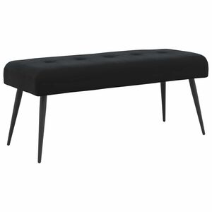 vidaXL Bench with Button Tufted Black 110 x 40 x 46 cm Velvet