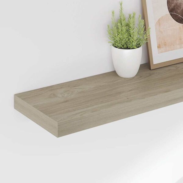 vidaXL Floating Wall Shelves 2 pcs Oak 80x23.5x3.8 cm MDF