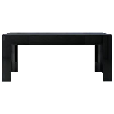 vidaXL Dining Table High Gloss Black 180x90x76 cm Engineered Wood