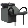 vidaXL Shampoo Chair Dark Grey and Black 136 x 60 x 92 cm Fabric