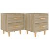 vidaXL Bed Cabinets 2 pcs Sonoma Oak 40x35x47,5 cm