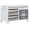 vidaXL Hall Bench White 70x33,5x45 cm Paulownia Wood