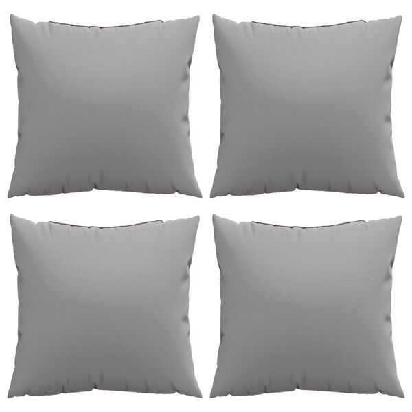 vidaXL Throw Pillows 4 pcs Grey 50x50 cm Fabric
