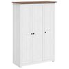 vidaXL Wardrobe | White | Solid Pine Wood | Large | Wardrobe | Rectangular