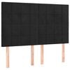 vidaXL LED Headboard Black 144 cm Velvet