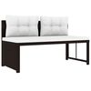 vidaXL 4 Piece Garden Lounge Set Poly Rattan Brown