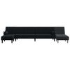 vidaXL L-shaped Sofa Bed Black 260x140x70 cm Velvet