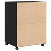 vidaXL Cabinet with Shelf with Wheel Black Oak 60 x 48 x 74.5 cm