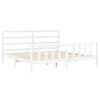 vidaXL Bed Frame without Mattress White Solid Wood Pine