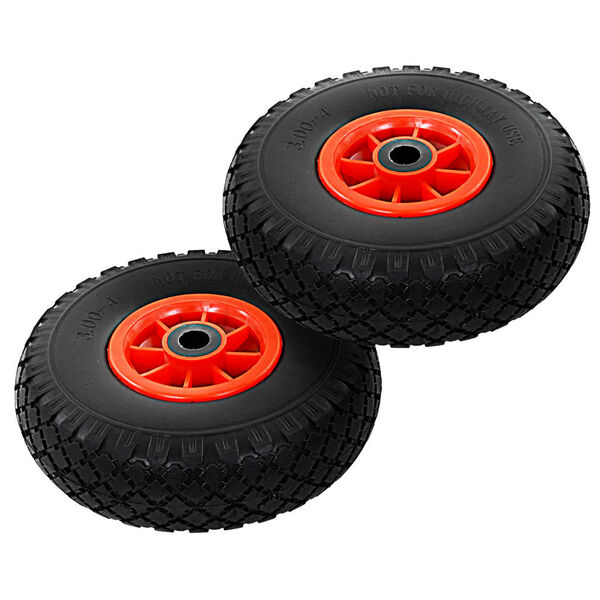vidaXL Sack Truck Wheels 2 pcs Solid PU 3.00-4 (260x85)