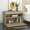 vidaXL Bedside Cabinet & LED Lights Sonoma Oak 60x35x40 cm Engineered Wood