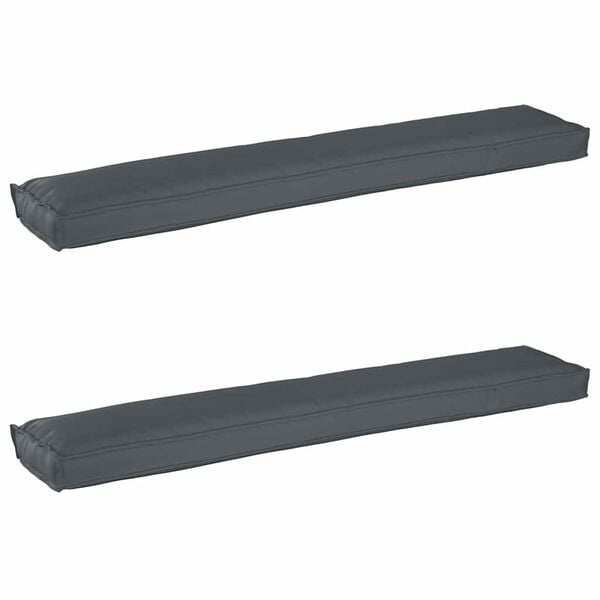 vidaXL Pallet Cushion Set 2 pcs Anthracite 200 x 40 x 8 cm