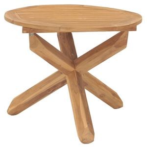 vidaXL Garden Dining Table &Oslash;90x75 cm Solid Teak Wood