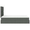 vidaXL Ottoman Bed with Mattress Dark Grey King Single Fabric