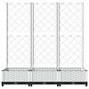 vidaXL Garden Planter with Trellis White 120x40x121.5 cm PP