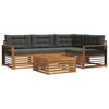 vidaXL Outdoor Sofa Set 5 pcs Natural and Anthracite