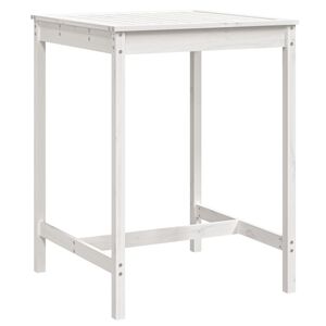 vidaXL Garden Table White 82,5x82,5x110 cm Solid Wood Pine