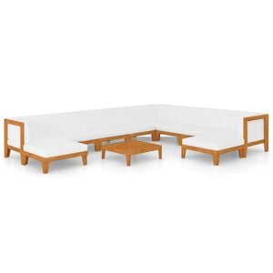 vidaXL 11 Piece Garden Lounge Set with Cushions Solid Acacia Wood