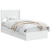 vidaXL Bed Frame with Storage and Headboard White 90 x 190 cm