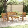 vidaXL Garden Rose Lounge Set 4 pcs Natural Solid Acacia Wood