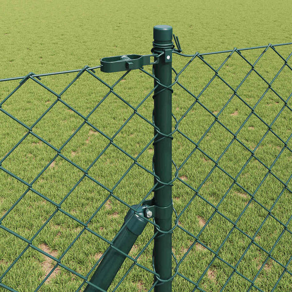 vidaXL Fence Post Green 1 x 25 m (60 x 60 mm mesh) Steel