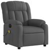 vidaXL Electric Massage Recliner Chair Dark Grey Fabric