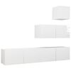 vidaXL TV Cabinet Set | High gloss white | Engineered wood | Medium