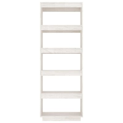 vidaXL Book Cabinet/Room Divider White 60x35x167 cm Solid Pinewood