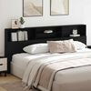 vidaXL Headboard Cabinet Black Oak 220 x 19 x 101.5 cm Engineered Wood