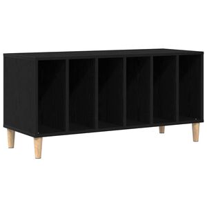 vidaXL Record Cabinet Black Oak 100 x 38 x 48 cm Engineered Wood