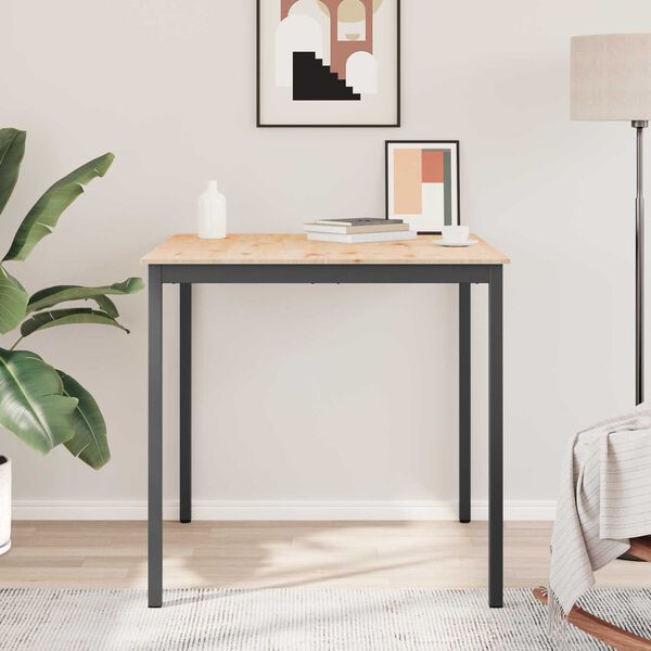 vidaXL Bar Table Natural 110 x 110 x 105 cm Solid Pine Wood