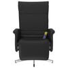 vidaXL Massage Recliner Chair with Footrest Black Faux Leather