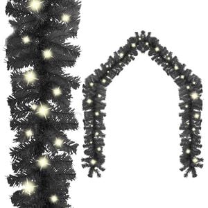 vidaXL Garland | Black | PVC | 10 metres | Christmas Garland | Other
