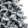 vidaXL Artificial Pre-lit Christmas Tree with Flocked Snow Green 300cm PVC