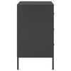 vidaXL Bedside Cabinets 2 pcs Black 36x39x68 cm Steel
