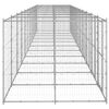 vidaXL Outdoor Dog Kennel Galvanised Steel 26.62 m&sup2;